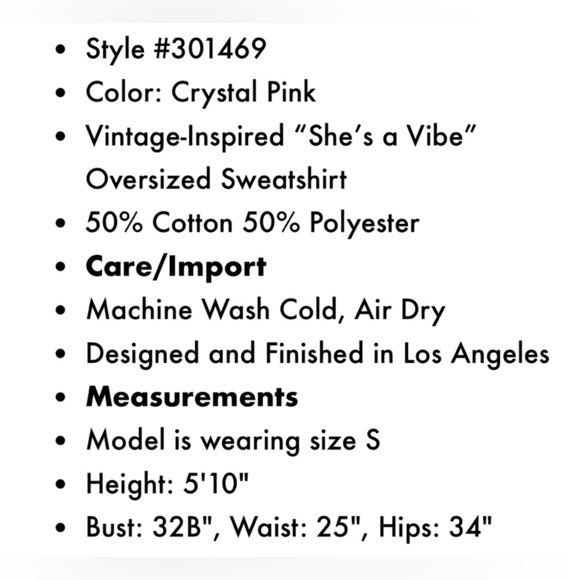 Recycled Karma Pink 'She's a Vibe' Graphic Sweatshirt - Picture 5 of 9